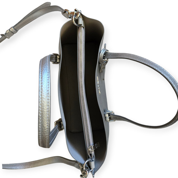 Coach Mollie Tote Bag 25 CX253 25 Metallic Light Silver Limited Edition - Picture 7 of 9